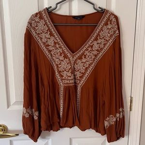 American Eagle Blouse - Orange - Size Large